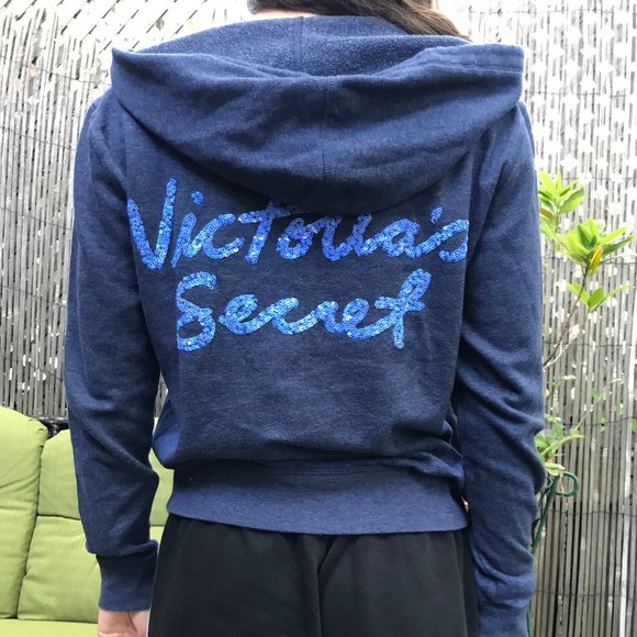 Victoria's Secret Sequined Zip-Up Hoodie - Picture 2 of 6